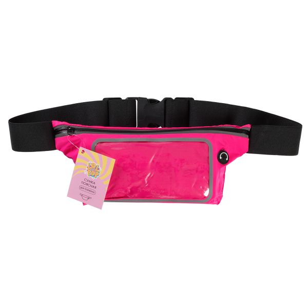 Сумка поясная для телефона 20х9 см, №03 розовый, Lol&Pop LLP-307