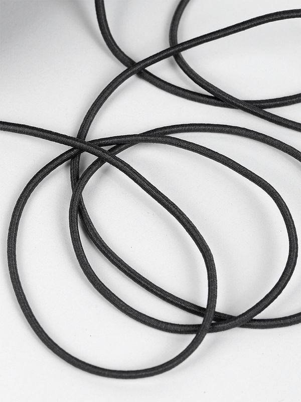 Резинка шляпная (шнур эластичный) ⌀2.5 мм / 100 метров, F312 тёмно-серый