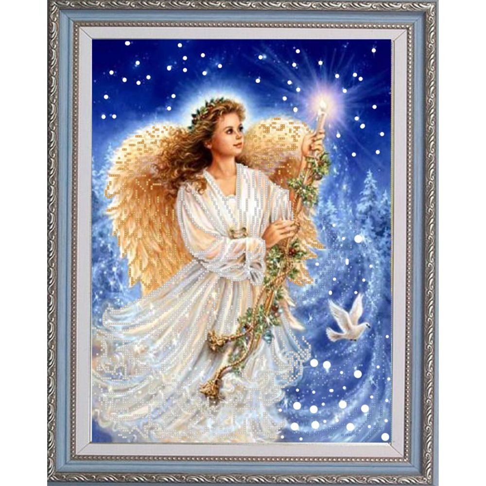 Рисунок для вышивания бисером Конек, 9751 Рождественский ангел 29х39 см