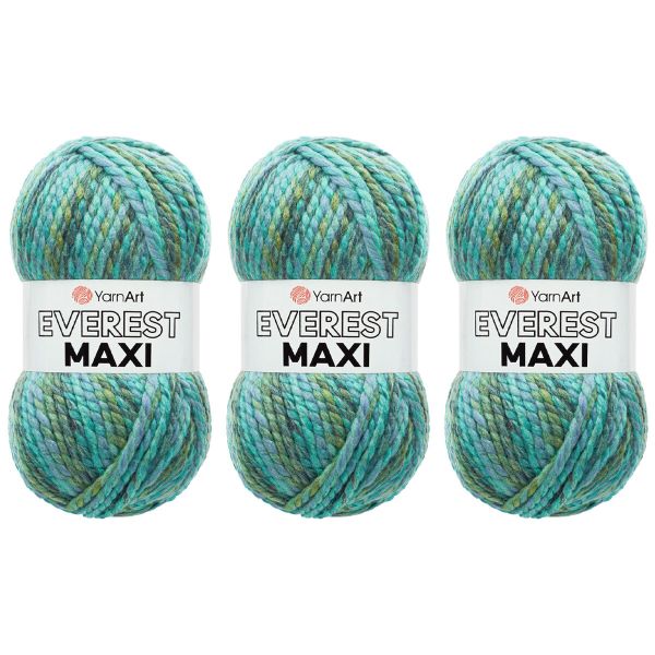 Пряжа YarnArt (ЯрнАрт) Everest Maxi / уп.3 мот. по 200 г, 134 м, 8025 меланж