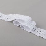 Кружево шитьё 35 мм / 9±0.2 метров, Турция, белый, Gamma GYEM-3501