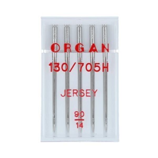 Иглы для швейных машин для джерси 130/705 Н, №90, 5 игл, в пенале 5205090 90, ORGAN