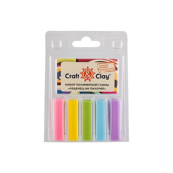 Набор полимерной глины Craft&Clay CCL 5 цв, 04 Леденец на палочке