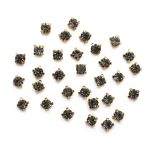 Хрустальные стразы в цапах/золото, 4мм, 50 шт/упак, Astra&Craft (39 серый), 4AR159/166