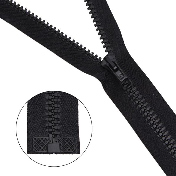 Молния трактор Arta Т6 (6 мм) 1 зам., разъем., 50 см, ОПТ. УП. 25 ШТ., 077 черный