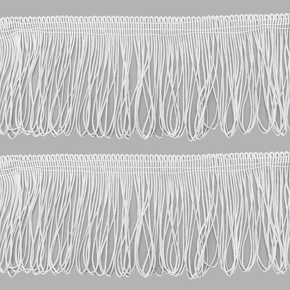 Бахрома отделочная 90.0 мм / 25 метров, 001 белый