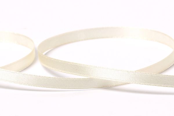 Лента атласная 1-сторонняя 6.0 мм / 33±2 метра, 075 кремовый, Gamma