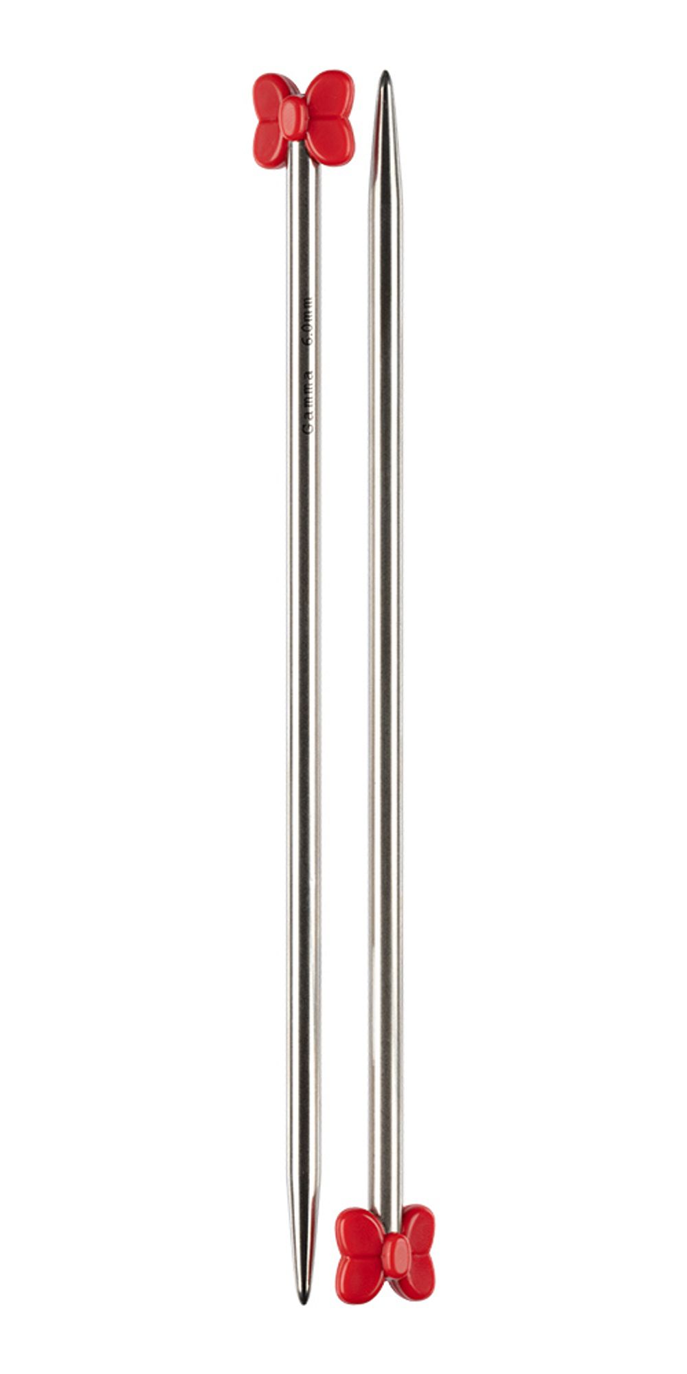 Спицы прямые металл ⌀6.0 мм, 20 см, никель, Gamma MK-20P