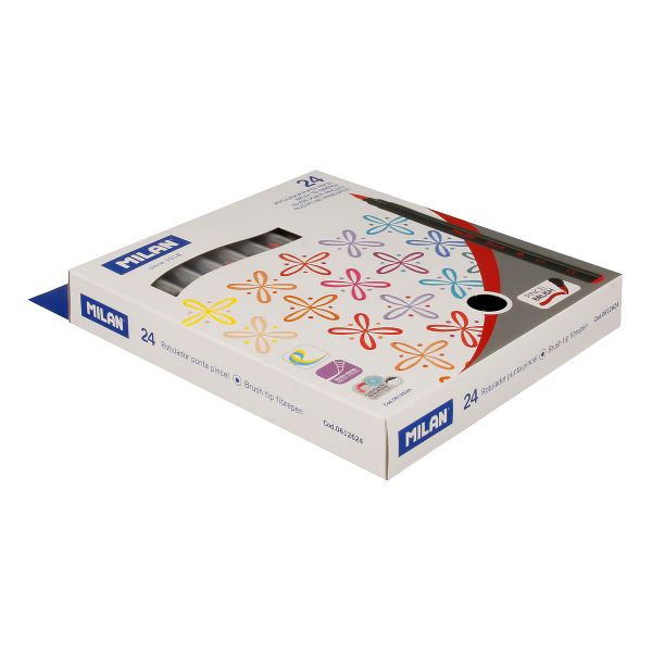 Набор фломастеров-кистей 24 цв, 612624, Milan