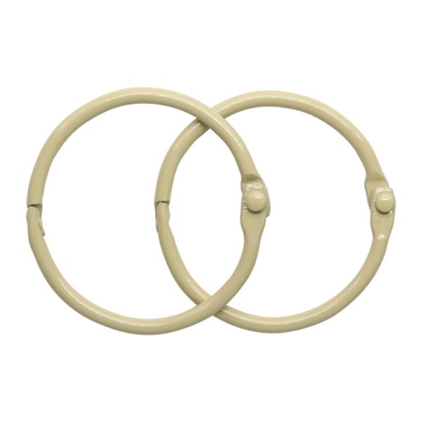 Кольца для альбомов 3,5см, уп/2 шт, молочный