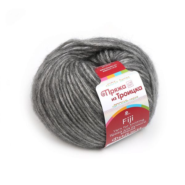 Пряжа Троицкая Фиджи / уп.5 мот. по 50 г, 95 м, 0096 серый меланж