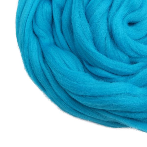 Шерсть для валяния мериносовая тонкая 100%, 100 гр. (45 темная бирюза)