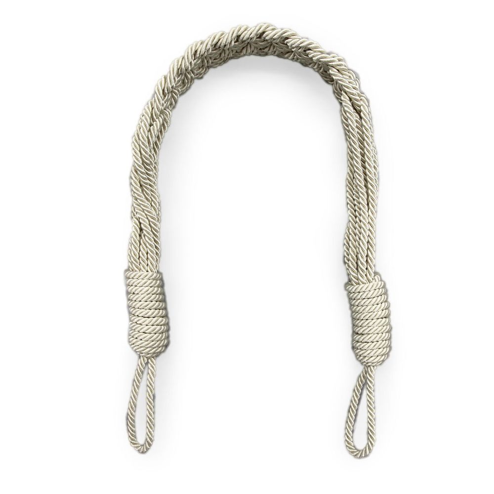 Подхваты шторные Макраме (L65см/ ширина 4см) (6 молочный) К-15