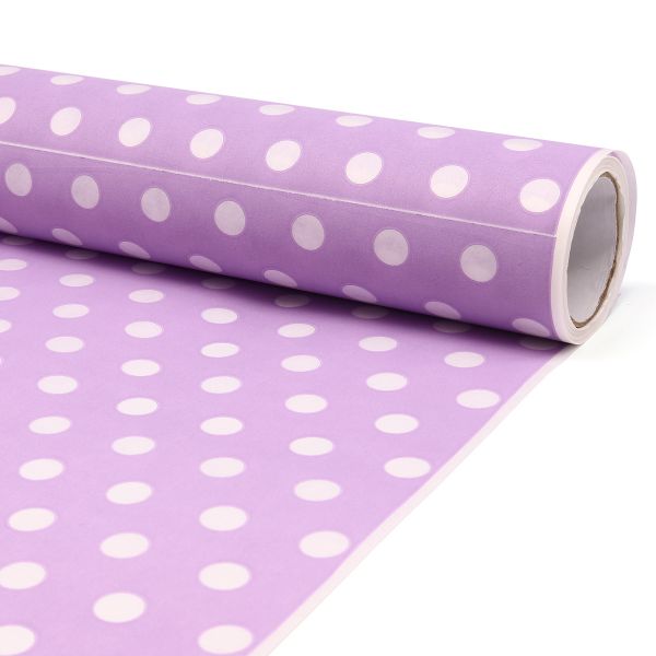 Крафт-бумага 50 гр/м², 70см, 10 м Жемчужины сиреневый светлый