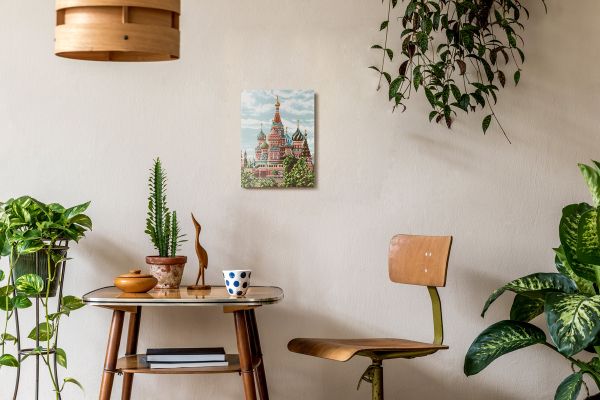 Алмазная (кристальная) мозаика Фрея ALPD-284, на подрамнике Храм Василия Блаженного, 30х40 см