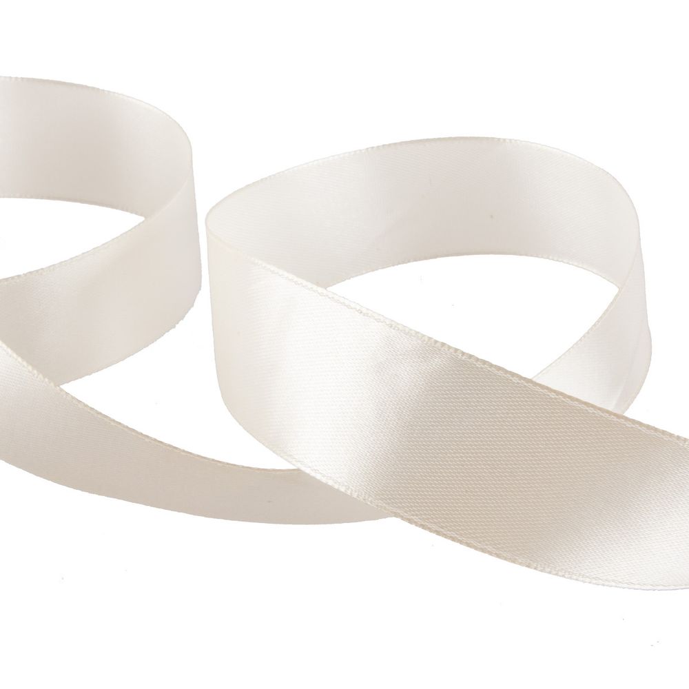 Лента атласная 1-сторонняя 25.0 мм / 33±2 метра, №1261 св. молочно-бежевый, Gamma