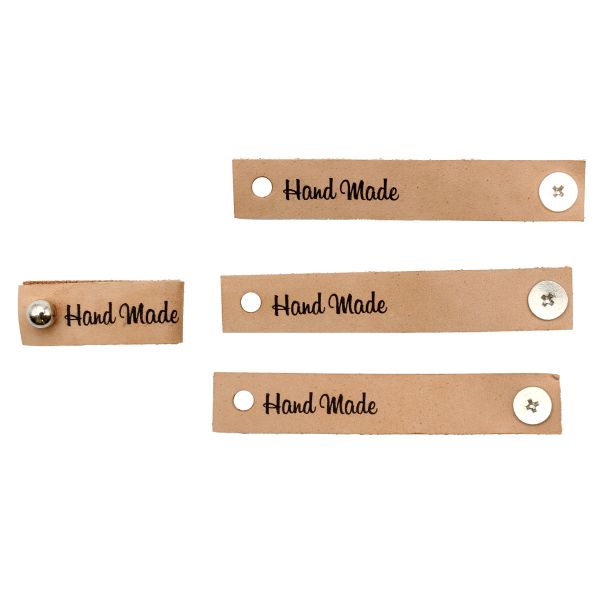 Набор кожаных бирок с кнопкой 