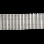 Лента (тесьма) шторная: сборка параллельная (1:2.5) 80 мм / 50 метров, (3 ряда петель, 2 шнура), белый, C180