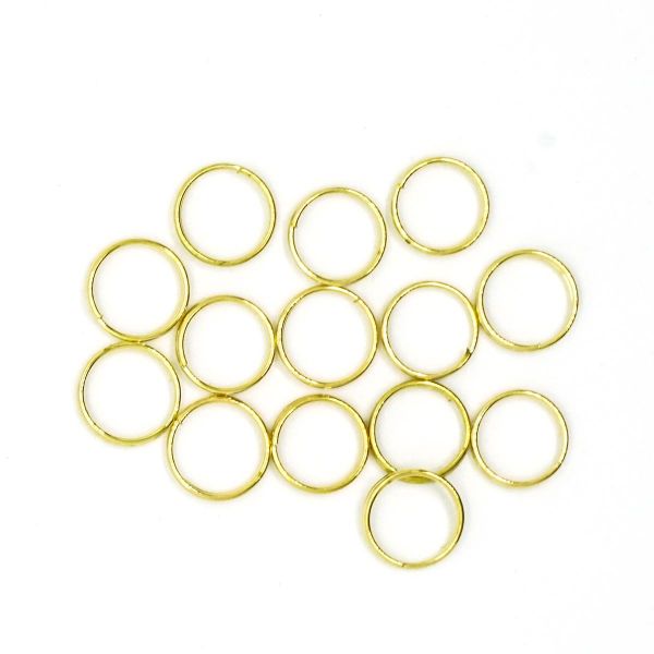 Кольцо соединительное двойное, 10 мм, 50 шт в упак, Астра, Золото