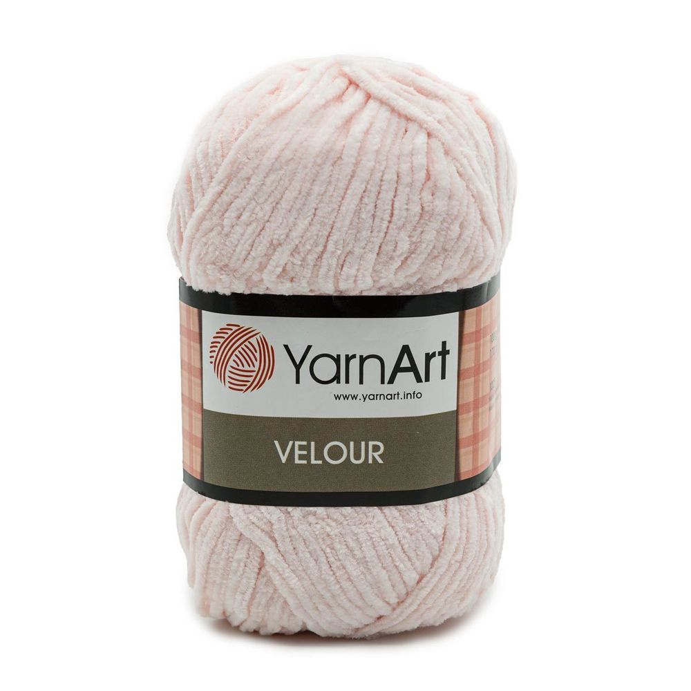 Пряжа YarnArt (ЯрнАрт) Velour / уп.5 мот. по 100 г, 170м, 866 нежно-розовый