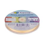 Лента репсовая (в рубчик) 12.0 мм / 45.5 метра, 007 кремовый, Gamma GR-12
