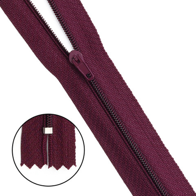 Молния спираль (витая) Т3 (3 мм) 1 зам., н/раз., 40 см, п/автомат, 864 т.бордо, 10 шт