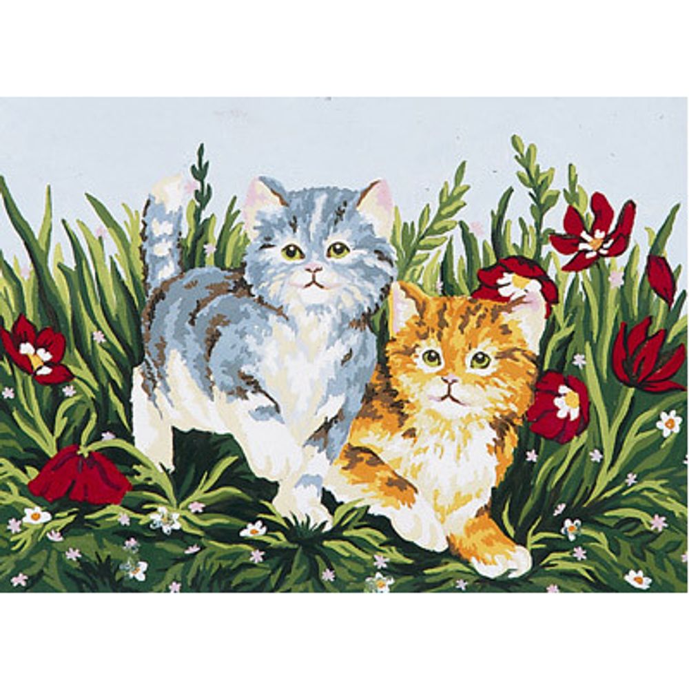 Рисунок для вышивания Grafitec (канва), сер.6.000 40х30 см, 6.032 Веселые котята