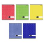 Тетрадь ученическая общая, пантон, A5+ 96 л. на скобе 60 г/м², белизна 100%, 5 шт, клетка в термоусадочной пленке, 000785 Цвета моего дня, Светоч 96ТЕТк-005