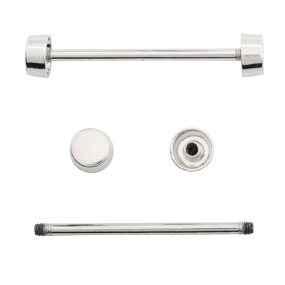 Шпилька для сумки металл L-40мм/10мм с таблеткой ⌀10мм, никель ГР, 66781, 10 шт