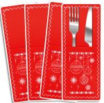 Набор для вышивания нитками МП Студия (Жар-птица), Новогодние узоры. Набор для сервировки приборов, 26х11 см