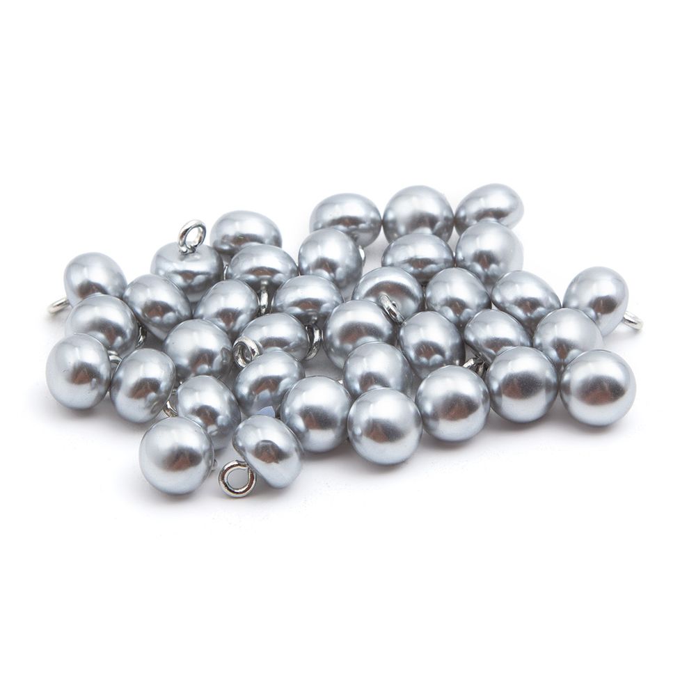 Пуговицы на ножке 8мм (Gray (серый)), 36 шт