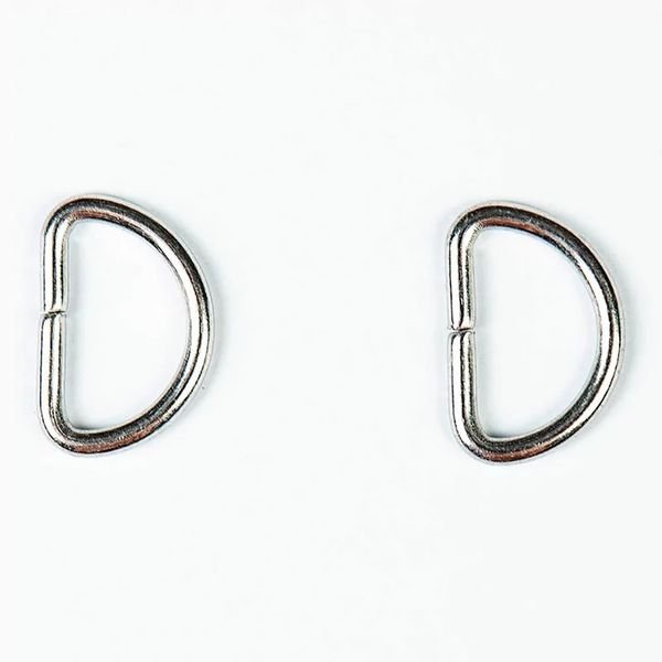 Полукольцо сварное металл внутр. 20 мм (внешн. 25х17 мм, ⌀2.5 мм), 100 шт, никель ГР, 6057