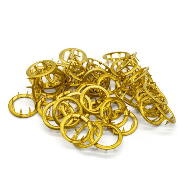 Кнопка клямерная ⌀28.0 мм, золото, (ЧАСТЬ A, D), 50 шт, BIG