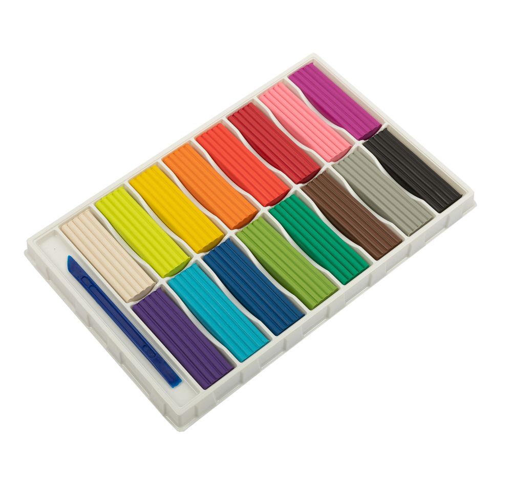 Пластилин классический 320 г, 16 цв, Лео LNMC-0116