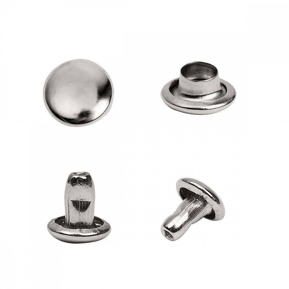 Хольнитены двухсторонние сталь 6х6 мм, №0, TBY.5206 цв. никель уп. 1000 шт, TBY