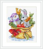 Набор для вышивания нитками МП Студия (Жар-птица), Мешок с подарками, 18х15 см