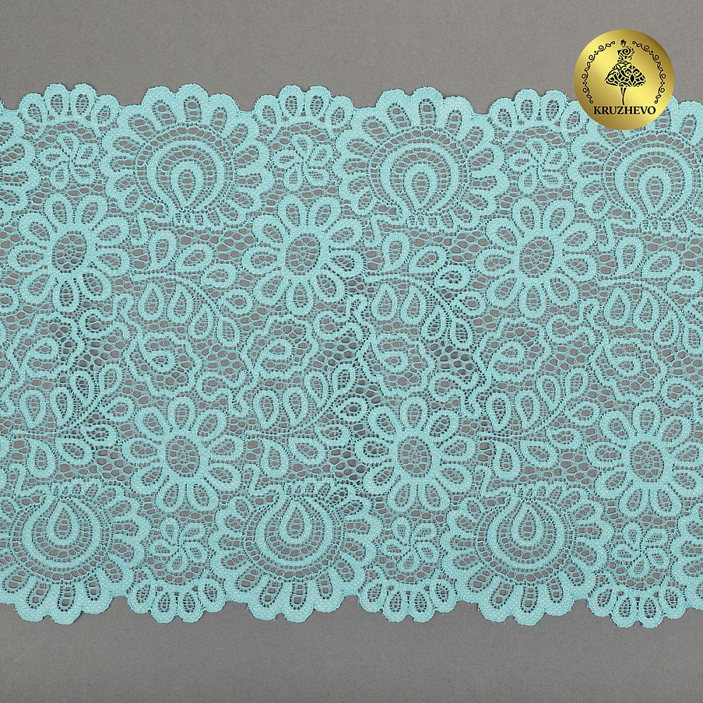 Кружево бельевое эластичное 205 мм / 3 м, TBY.YSTL00839, цв.L422 тиффани, Kruzhevo