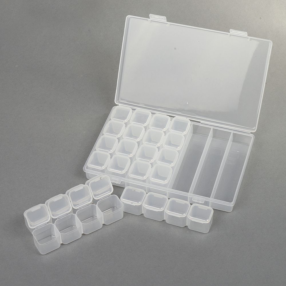 Контейнер для мелочей 17.5x11x2.5 см, К-28, 7 секций 4 яч. цв. в ассортименте