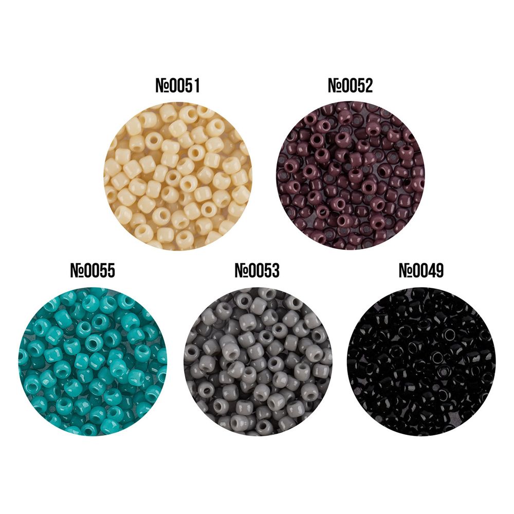 Бисер Япония Toho 11/0 круглый 1 ASSORTI 2.2 мм, 5х5 г, №01