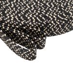 Стропа (ременная лента) 40 мм / 45.72 метра, [48.20 г/пог.м], с принтом эластичная, ZH874 бежевый/черный, 3Al294