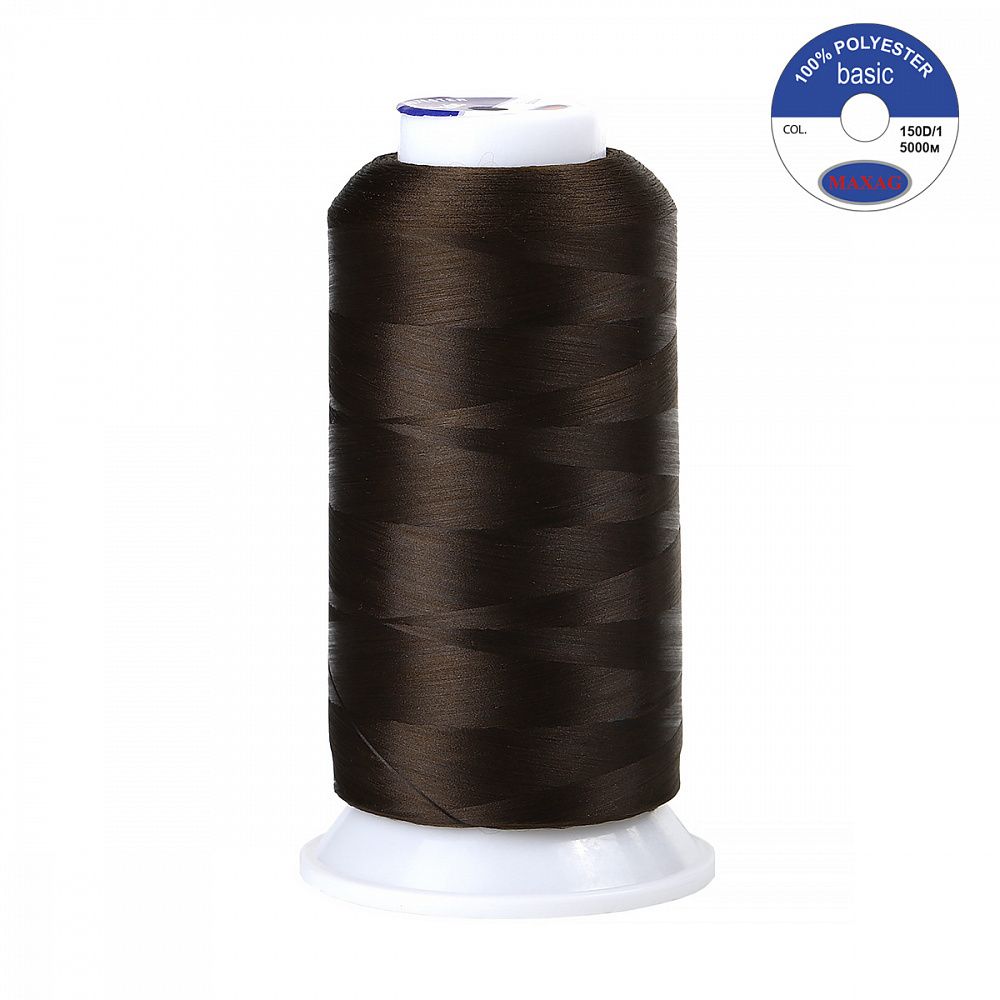 Нитки швейные текстурированные Max, 150D/1, 5000 м, 90г, 276 коричневый Нитки швейные текстурированные Max, 150D/1, 5000 м, 90г, 276 коричневый