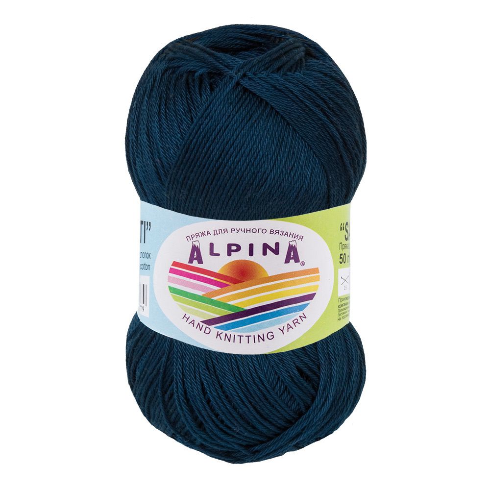 Пряжа Alpina Sati / уп.10 мот. по 50г, 170м, 106 т.синий