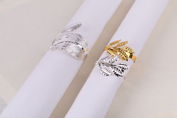 Кольцо декоративное для салфеток ⌀4 см, h4 см, №01 ветка/золото, Stilerra PFH-049