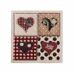 Термоаппликация "Handmade Сердца" коричневый/бежевый 1шт, Prym