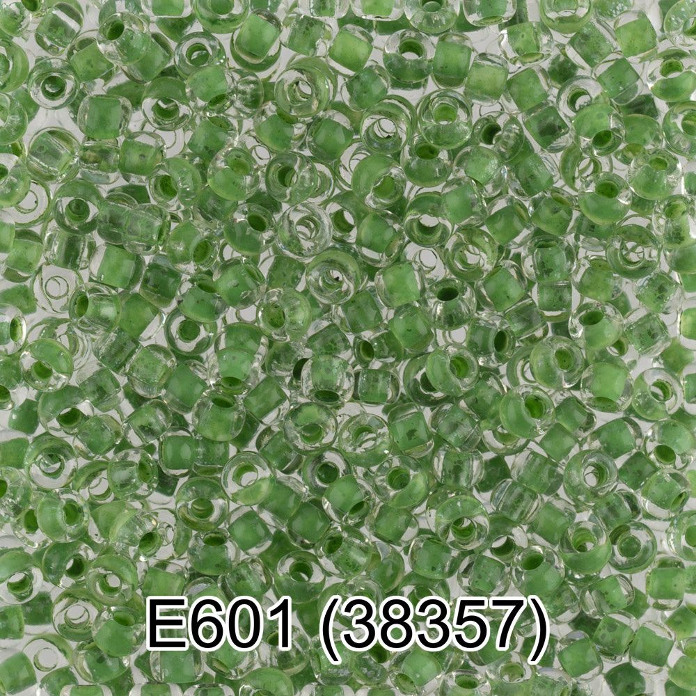 Бисер Preciosa круглый 10/0, 2.3 мм, 10х5 г, 1-й сорт, Е601 зеленый, 38357, круглый 5