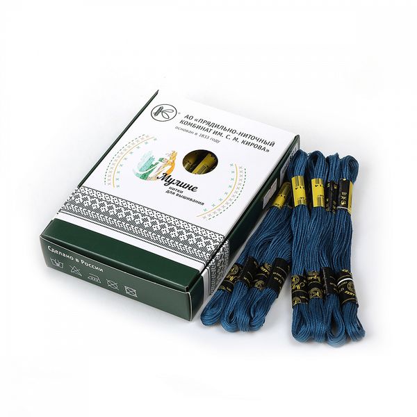 Мулине ПНК им.Кирова цв.8314 т.синий, 24 мотка по 8 метров