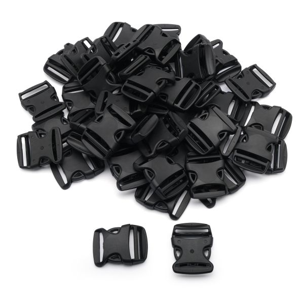 Фастекс (пряжка трезубец) пластик 30 мм, 50 шт, черный