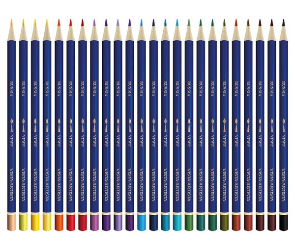 Карандаш акварельный набор заточенный 4х24 цв, Vista-Artista Fine VFWP-24