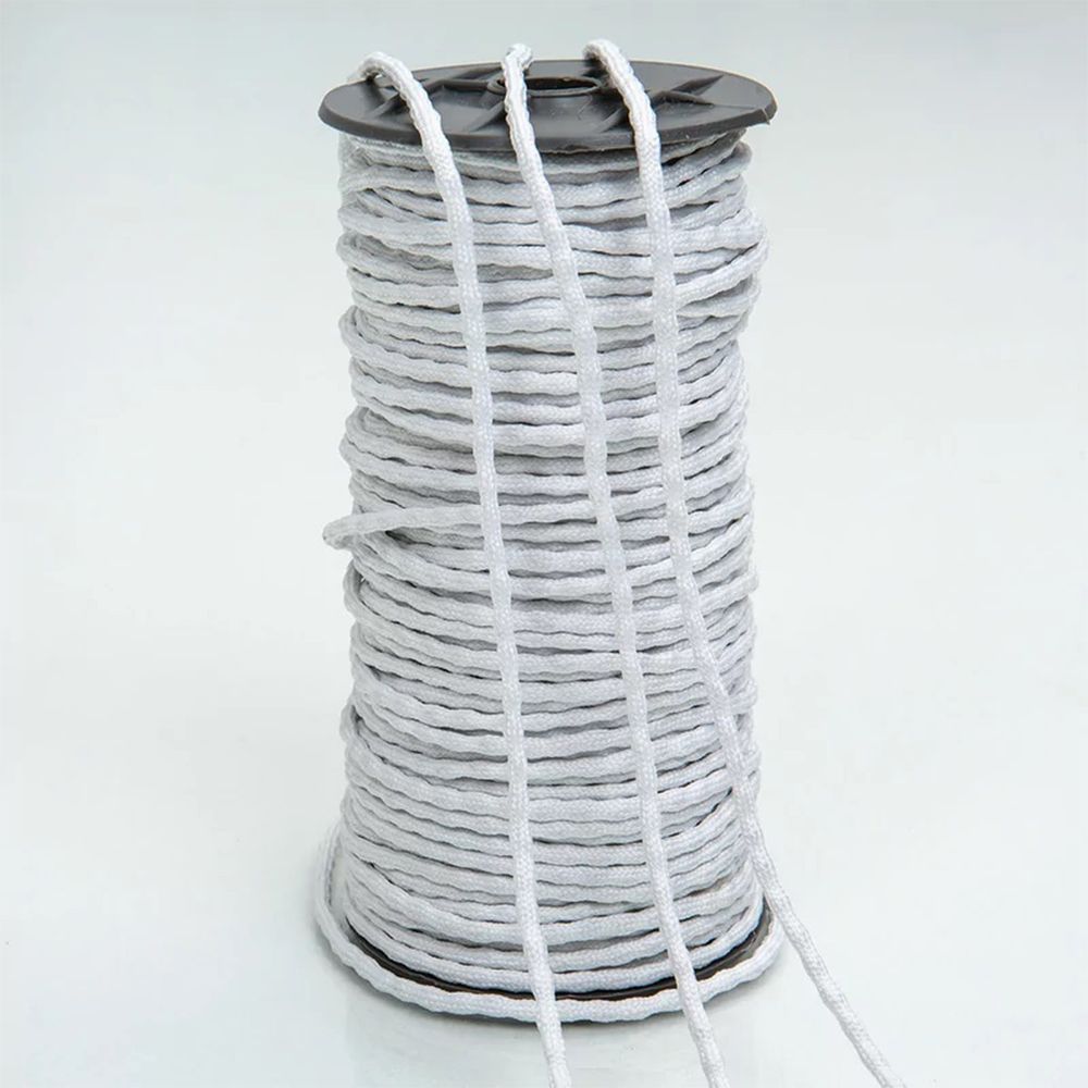 Шнур-утяжелитель для штор 2.2 мм / 100 метров, 14 г/м, белый