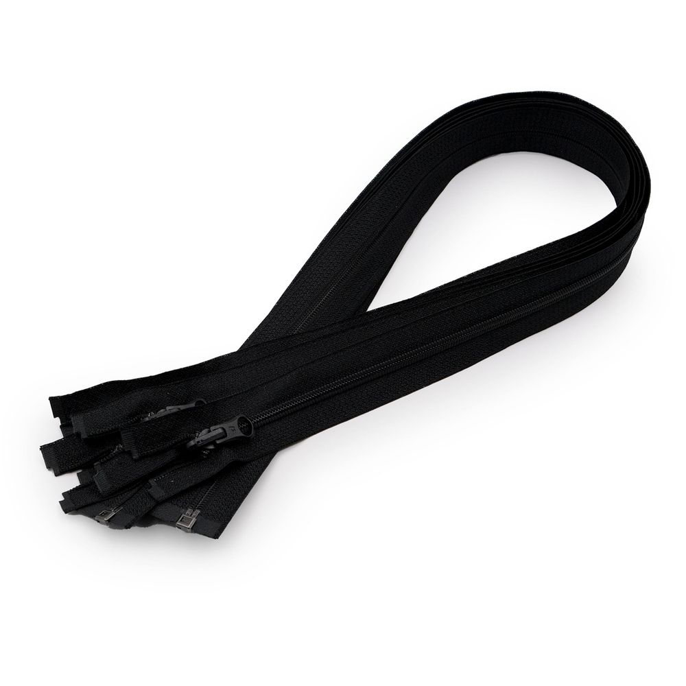 Молния спираль (витая) Arta Т5 (5 мм) 1 зам., разъем., 75 см, с реверсным замком, цв. 580 черный, уп.5 шт